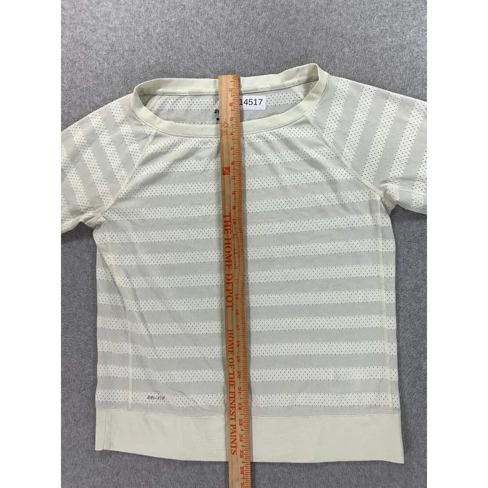 Nike Dri Fit Scoop Neck Long Sleeve Workout Shirt‎ (Women's Large) Off White